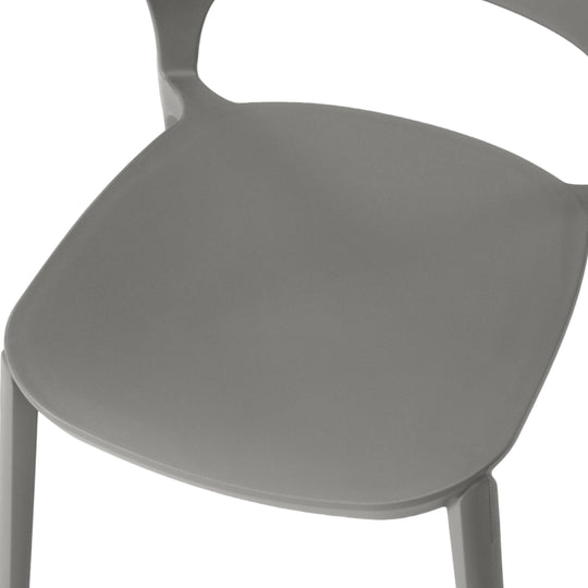 Playa Outdoor Modern Stackable Plastic Patio Dining Side Chairs (Set of 2)