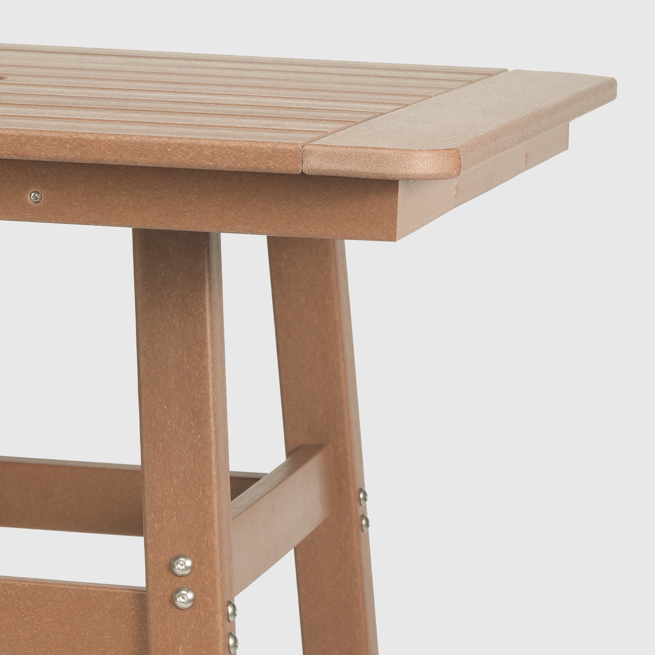 Malibu 30" Square Outdoor Patio Counter High Bistro Bar Table With Umbrella Hole