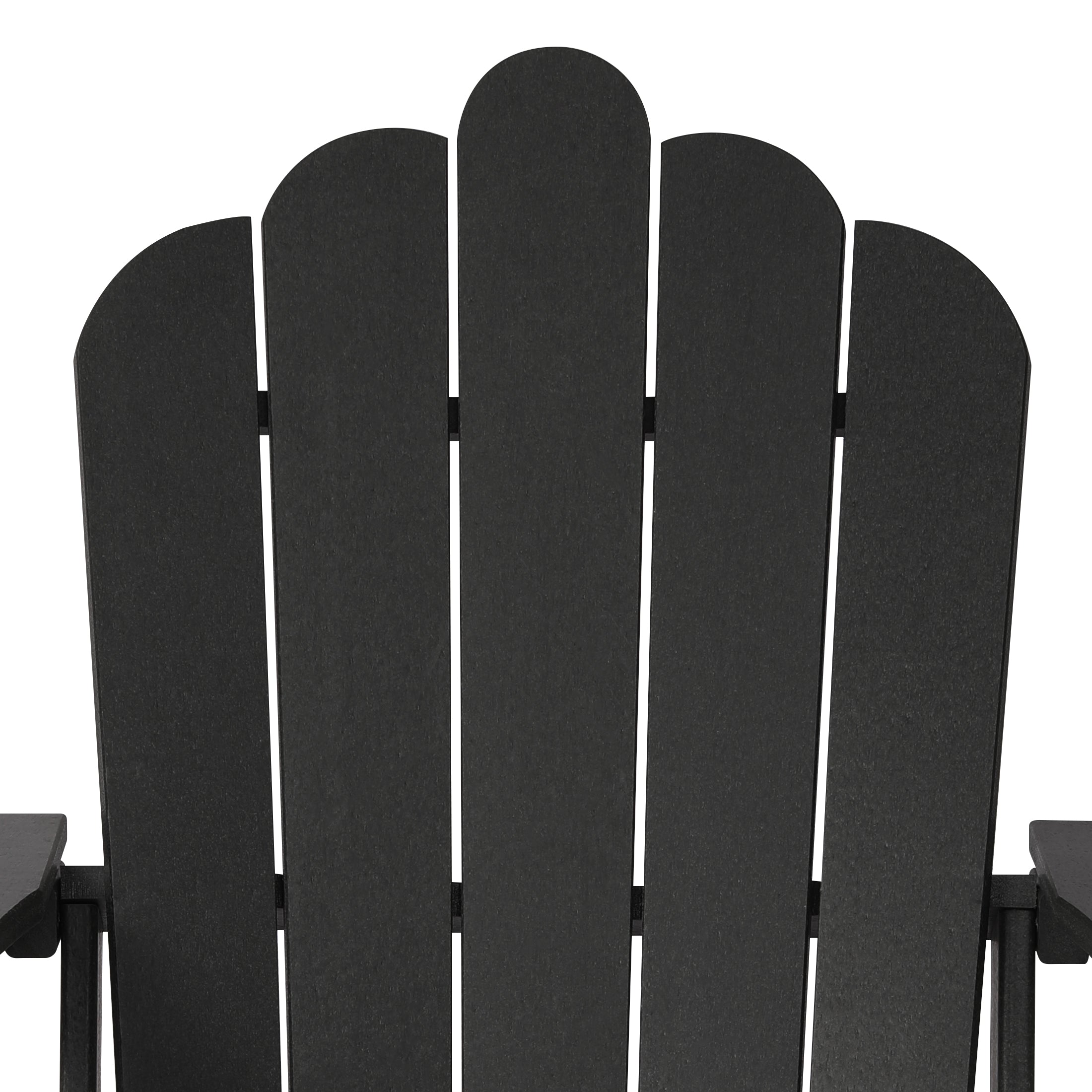 Highland 2-Piece Outdoor Patio HDPE Adirondack Chair With Ottoman and Cup Holder Set