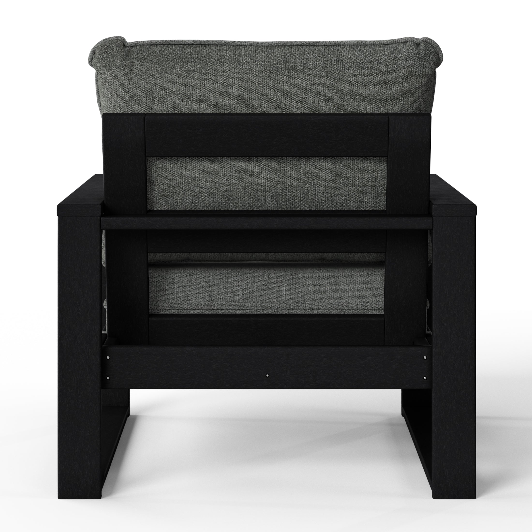 Montara Outdoor Modern HDPE Patio Club Chair with Waterproof Deep Seat Cushions