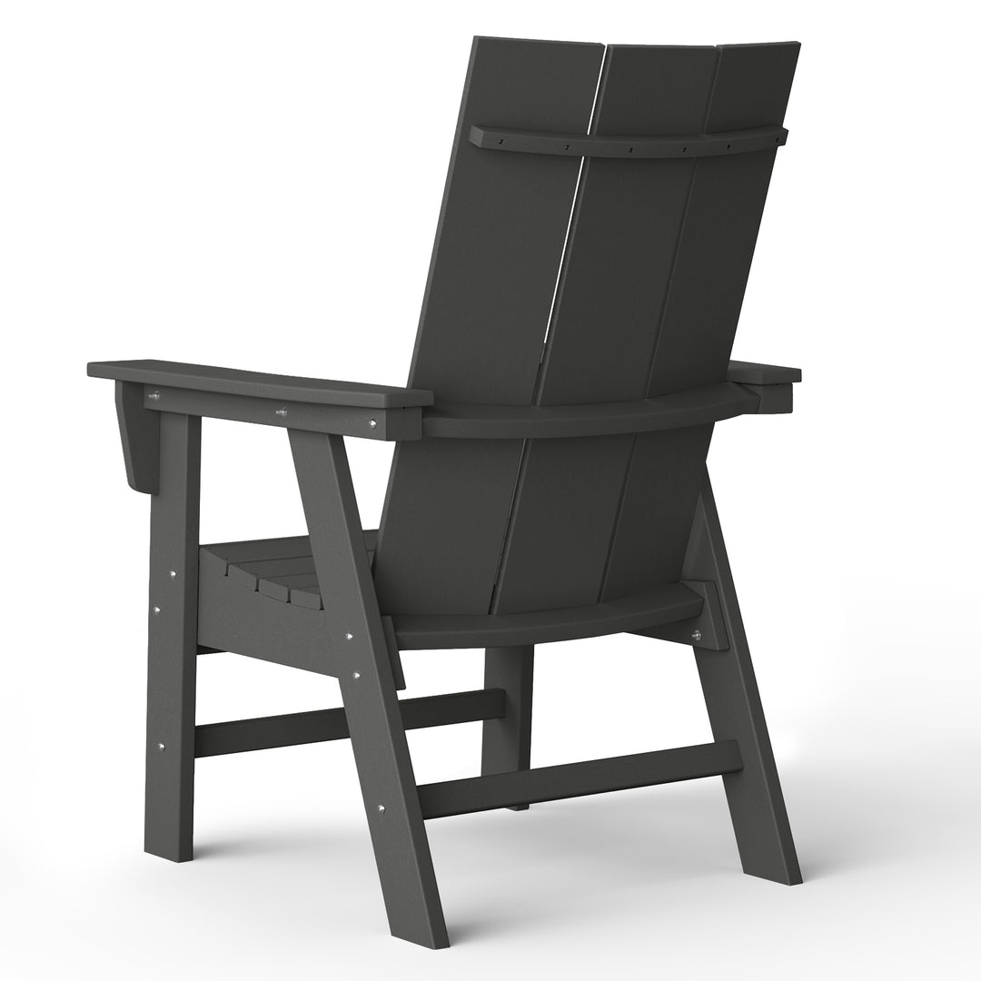 Ashore Outdoor Patio HDPE Plastic Modern Adirondack Dining Chair