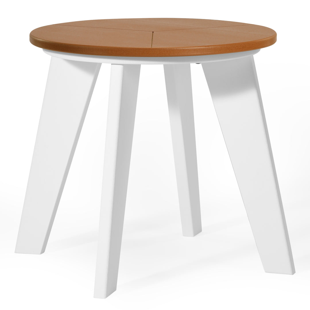 Pacifica HDPE Plastic Outdoor Round Adirondack Patio Side Table