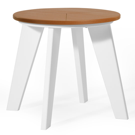 Pacifica HDPE Plastic Outdoor Round Adirondack Patio Side Table