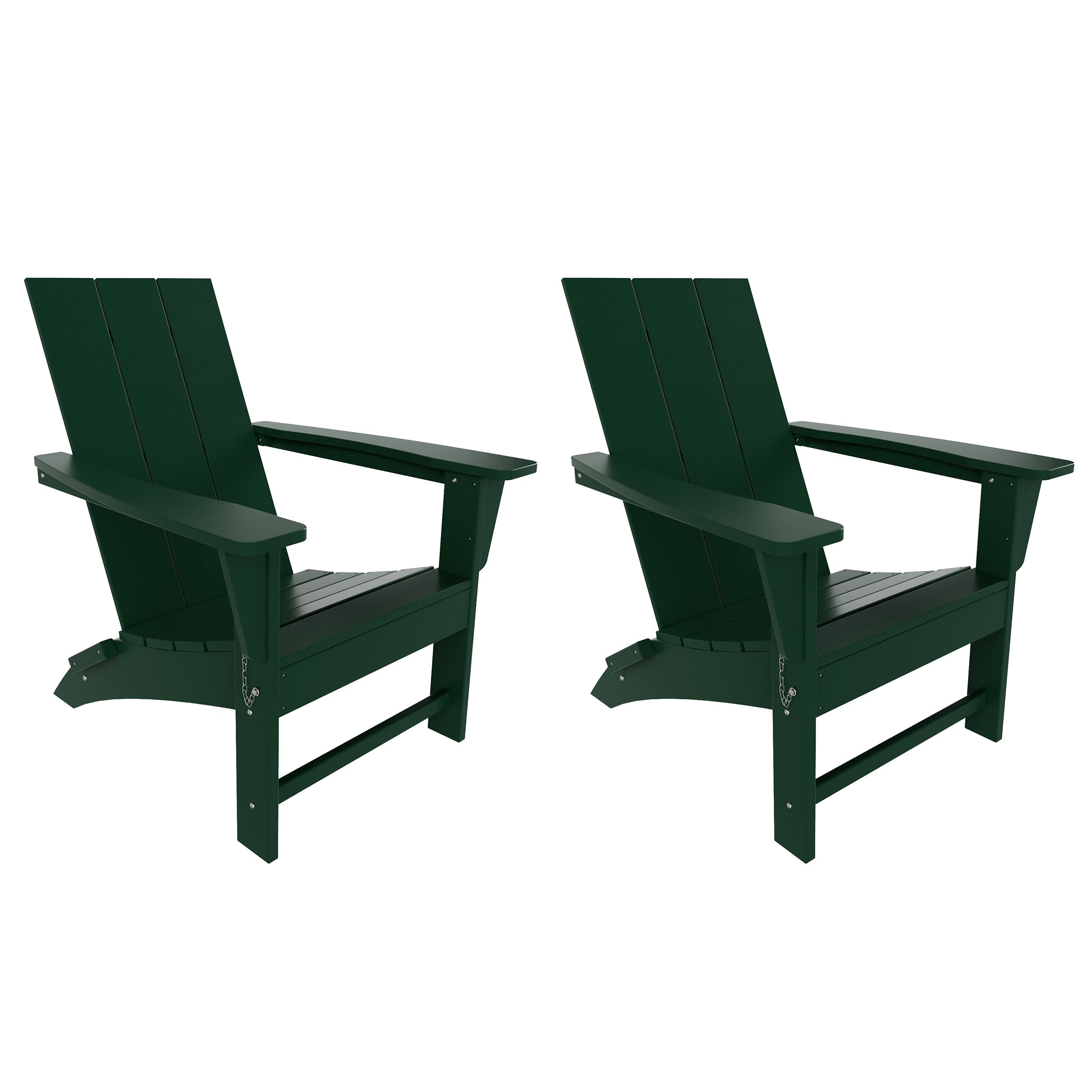 Ashore Modern Outdoor Folding Adirondack Chair (Set of 2)