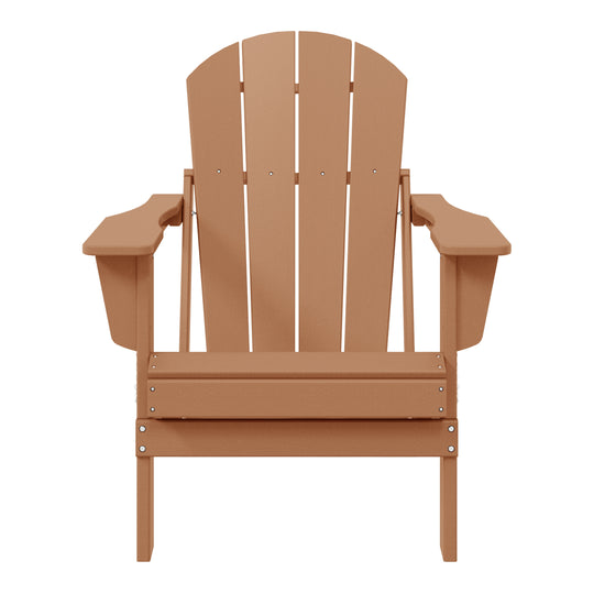 Malibu HDPE Outdoor Patio Folding Poly Adirondack Chair