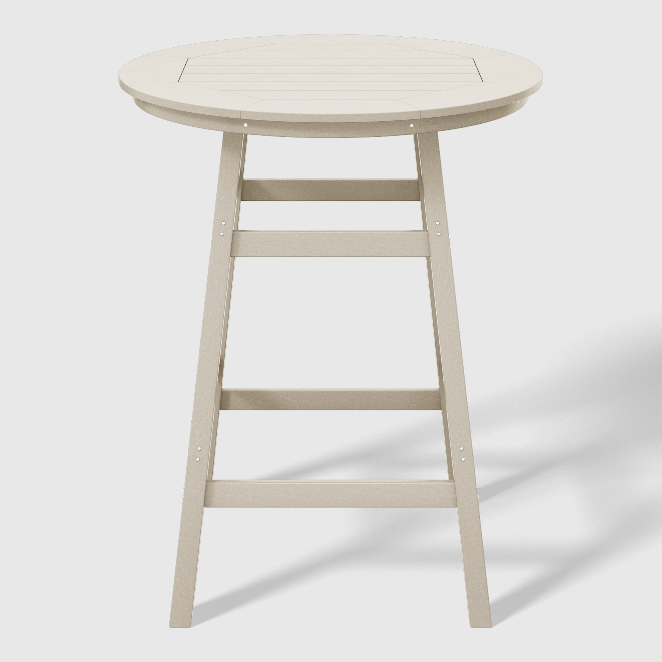 Malibu Outdoor 35" HDPE Round Patio Bar Height Table