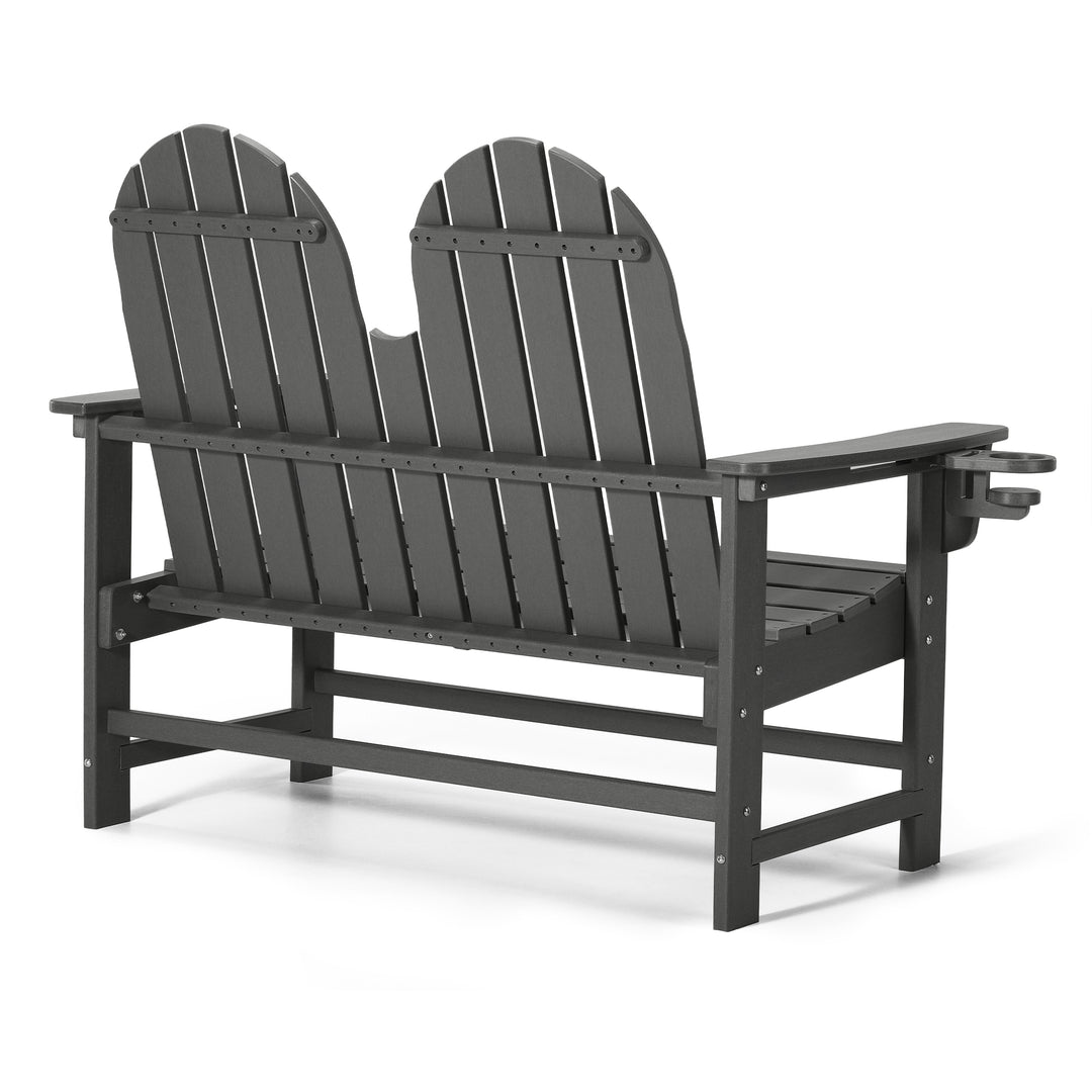 St. Augustine Outdoor Patio 49" HDPE Adirondack Garden Bench