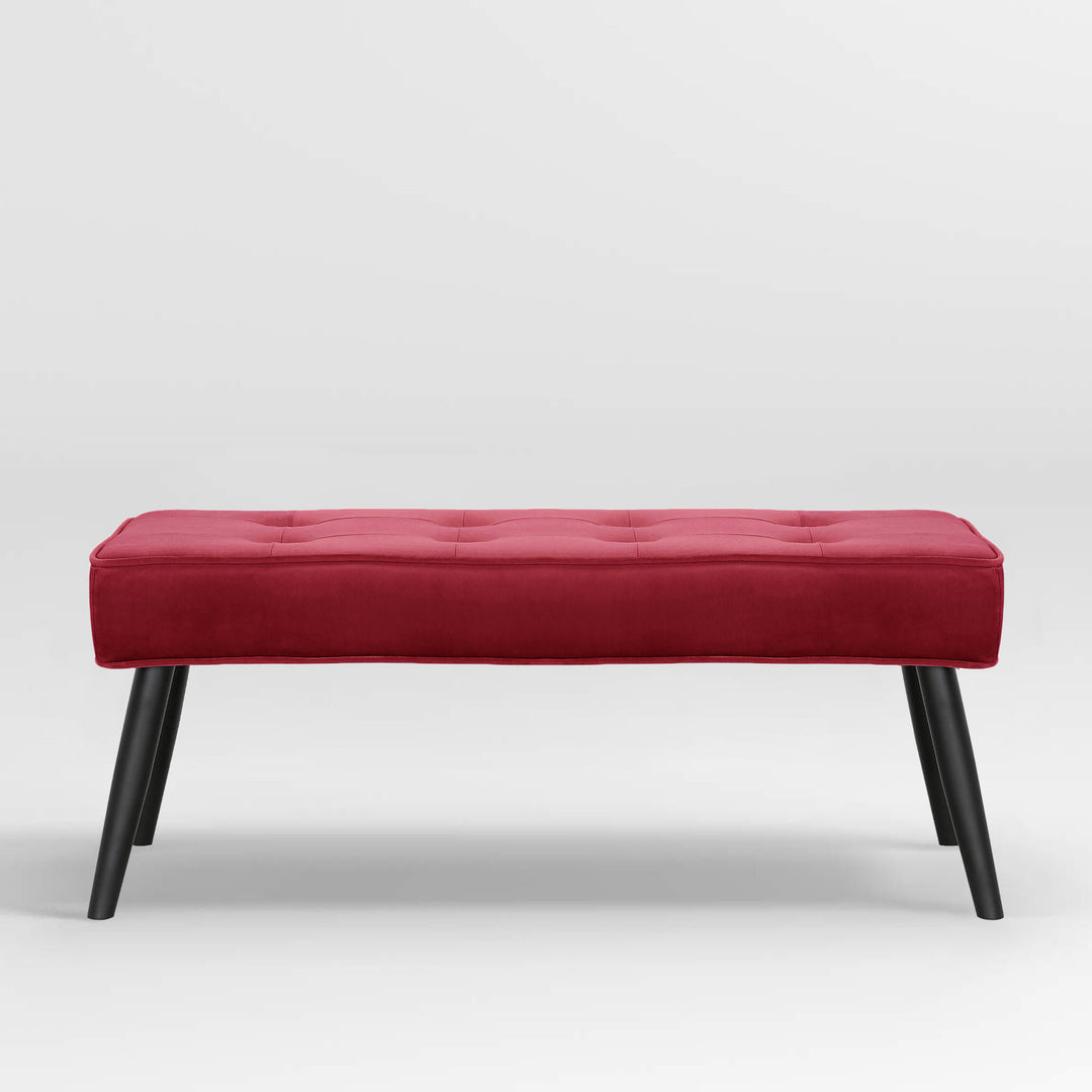 Wordford Button Tufted Velvet Upholstered Accent Bench