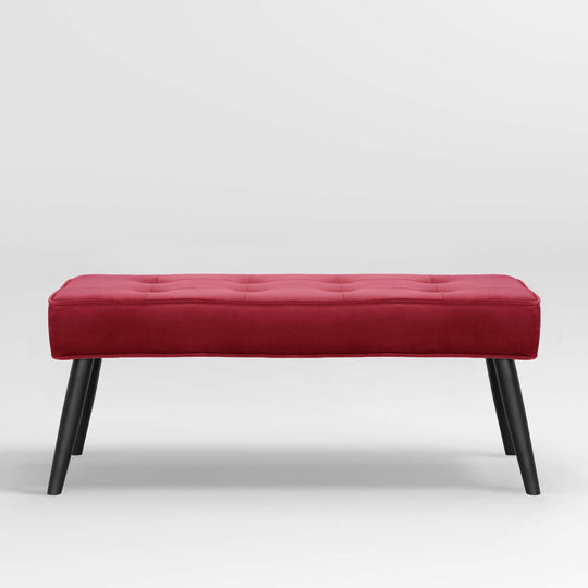 Wordford Button Tufted Velvet Upholstered Accent Bench