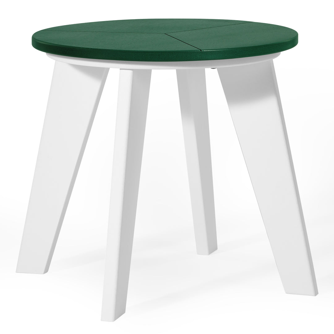 Pacifica HDPE Plastic Outdoor Round Adirondack Patio Side Table