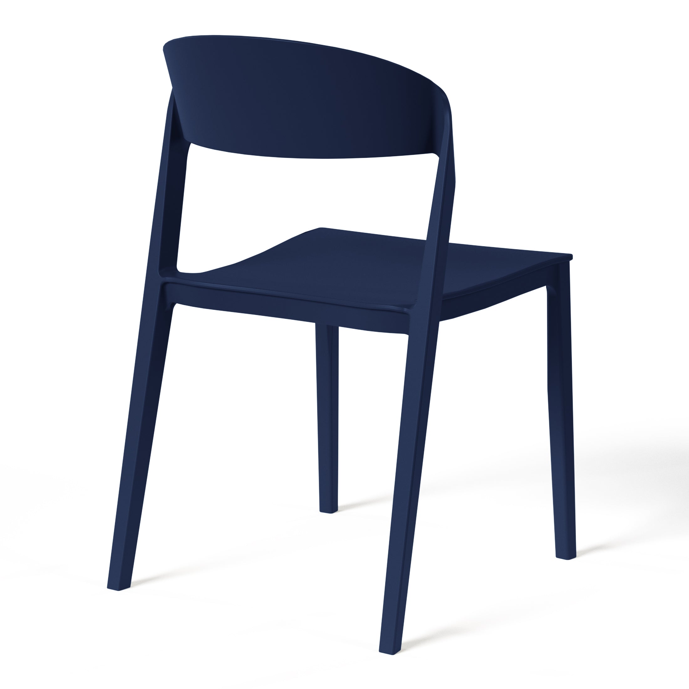 Playa Outdoor Modern Stackable Plastic Patio Bistro Dining Side Chairs (Set of 2)
