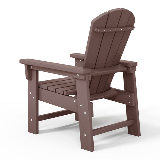 Malibu Kids Outdoor HDPE Adirondack Plastic Patio Chair
