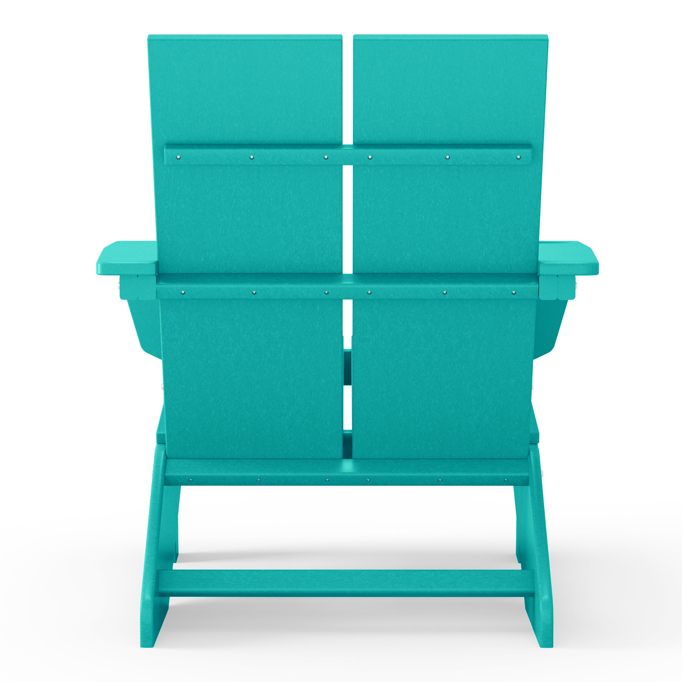 Riviera Outdoor HDPE Modern Adirondack Chair with Cup Holder