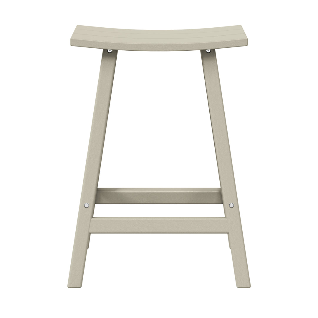 Malibu 24" height Outdoor / Patio Saddle bar stool