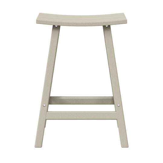 Malibu 24" height Outdoor / Patio Saddle bar stool