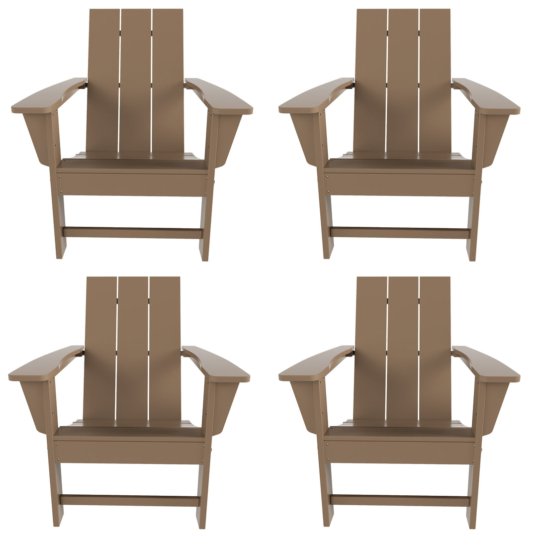 Ashore Modern Outdoor Folding Adirondack Chair (Set of 4)