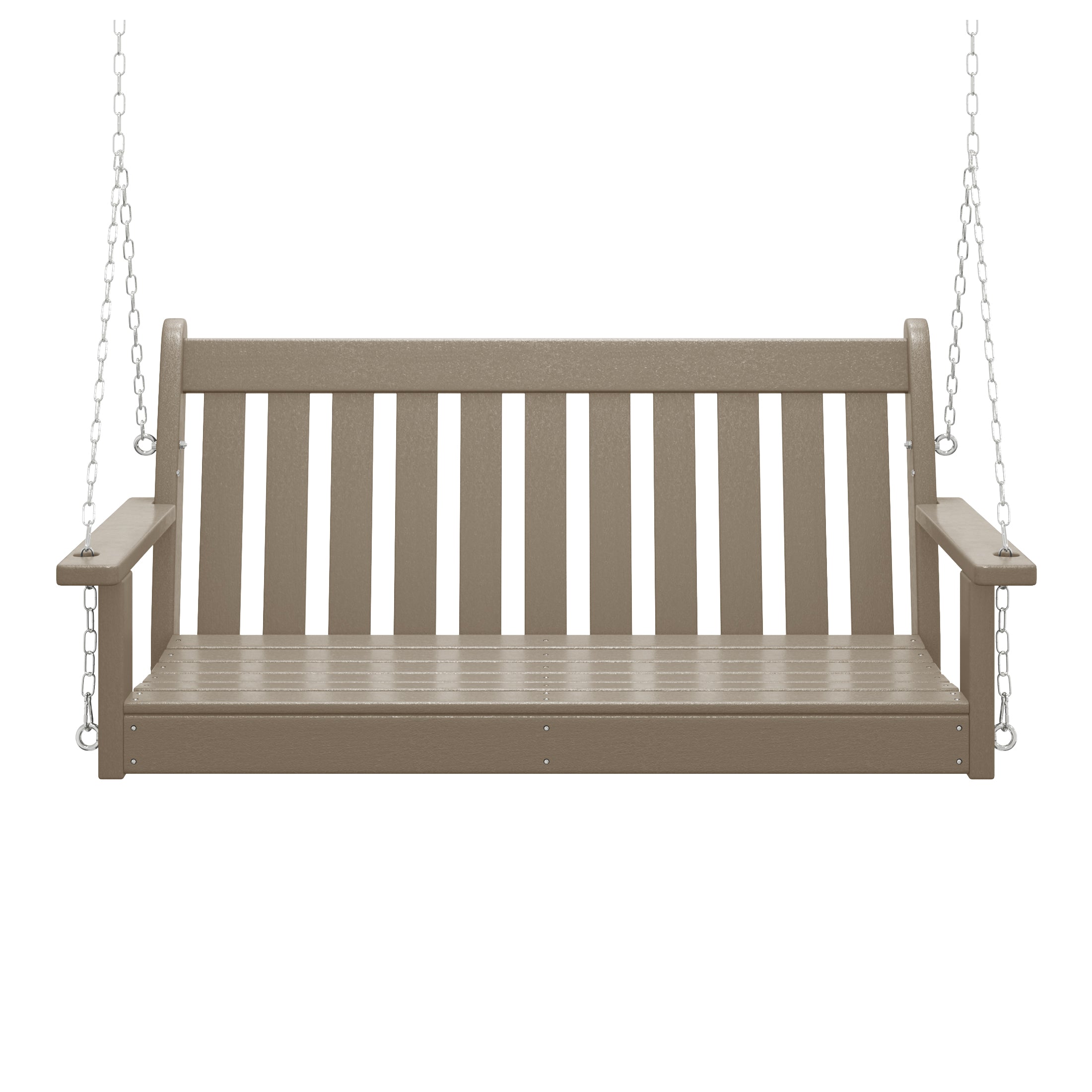 Malibu Outdoor Patio HDPE Hanging Front Porch Swing Bench