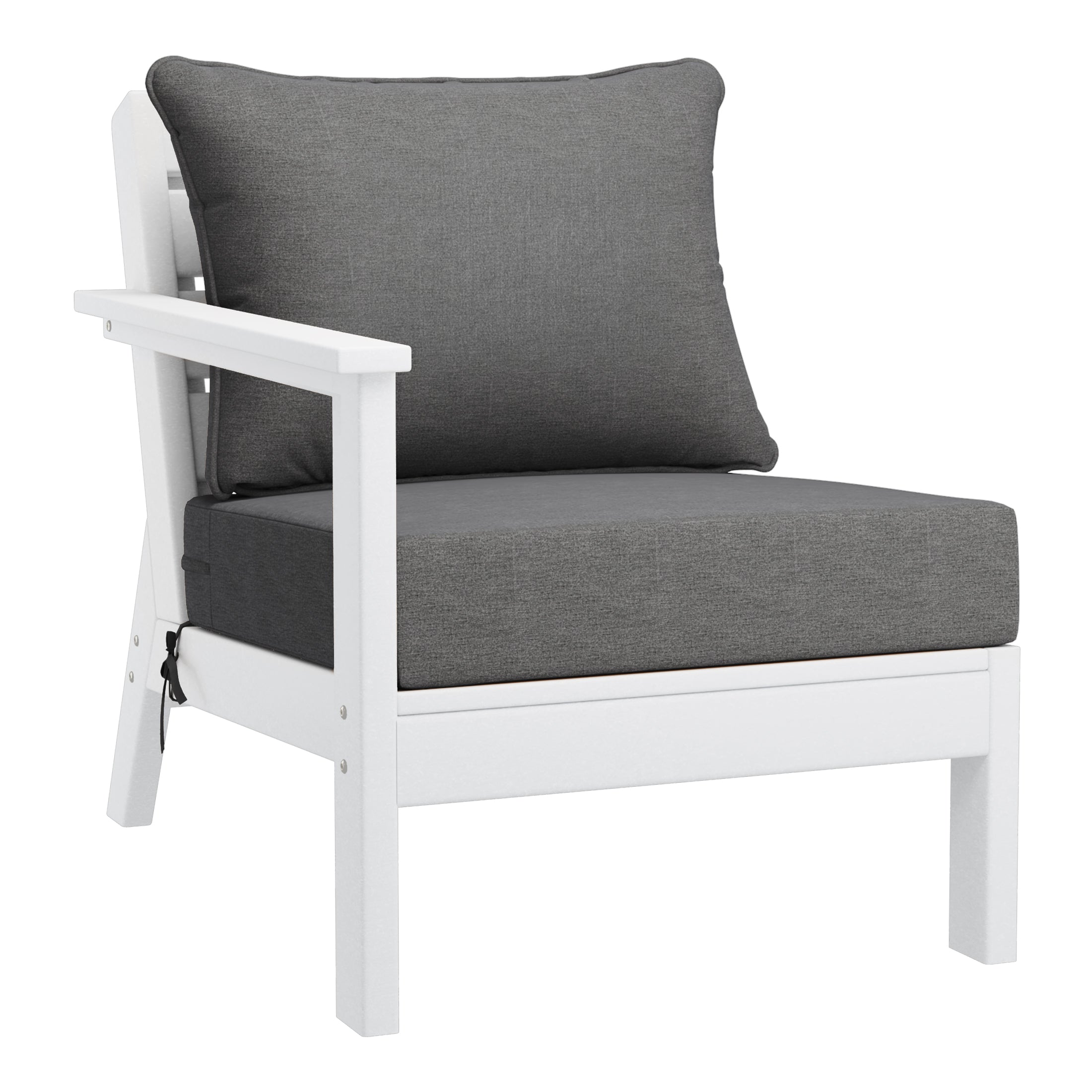Avalon Outdoor Patio HDPE Sectional Sofa with Patio Cushions