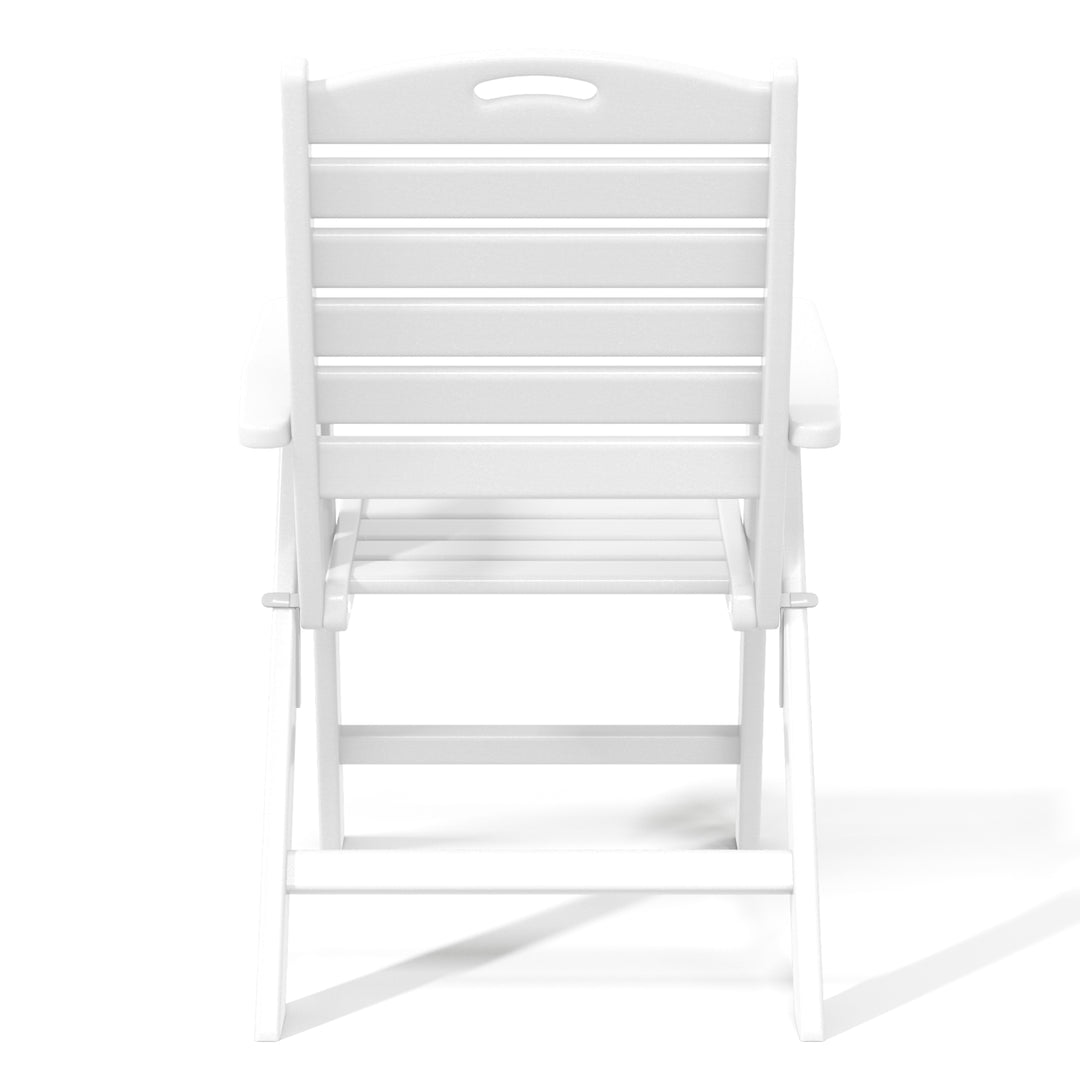 Malibu HDPE Adjustable Highback Folding Patio Dining Chair