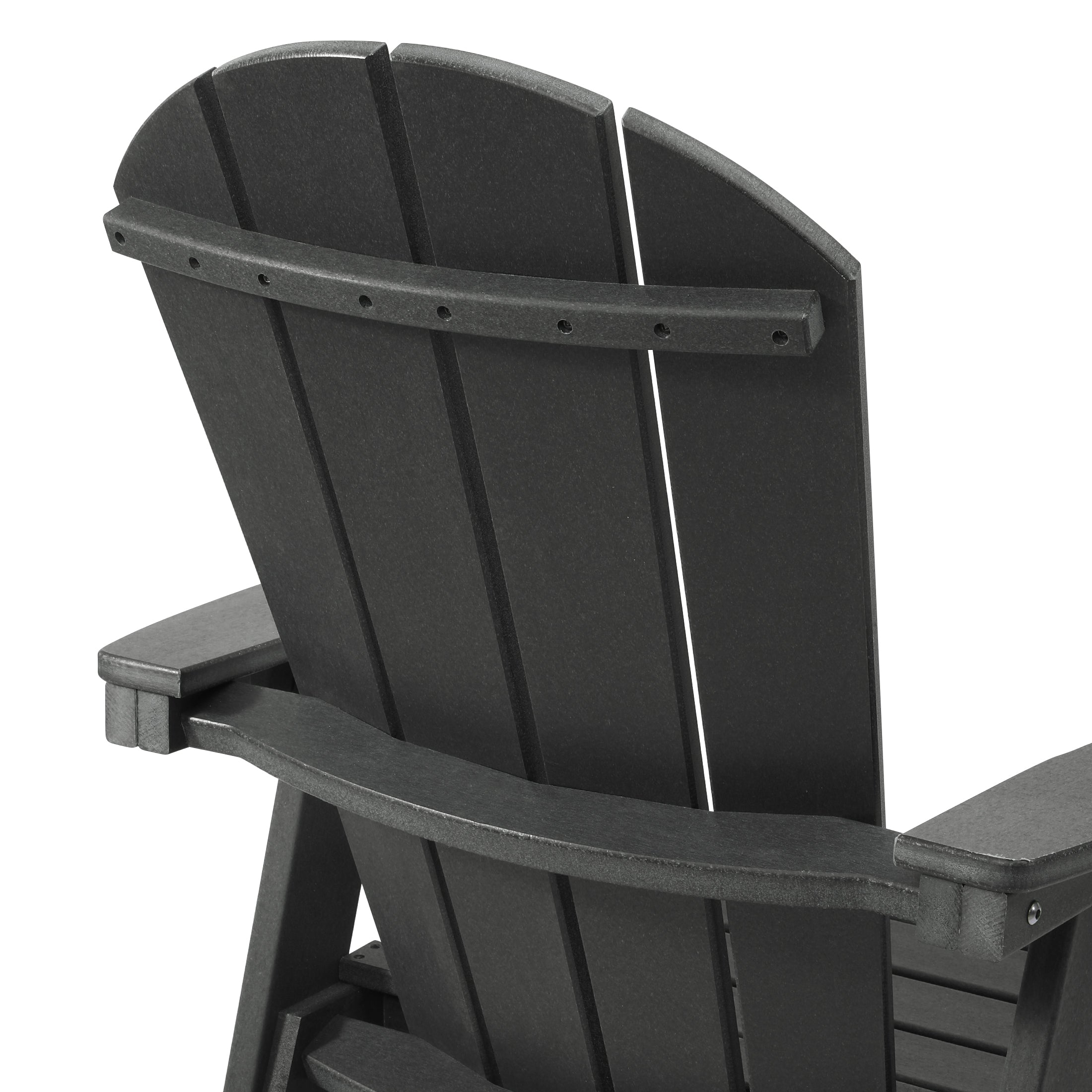Malibu Outdoor HDPE Swivel Adirondack Bar Height Chair With Cup Holder