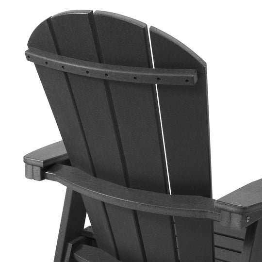 Malibu Outdoor HDPE Swivel Adirondack Bar Height Chair With Cup Holder