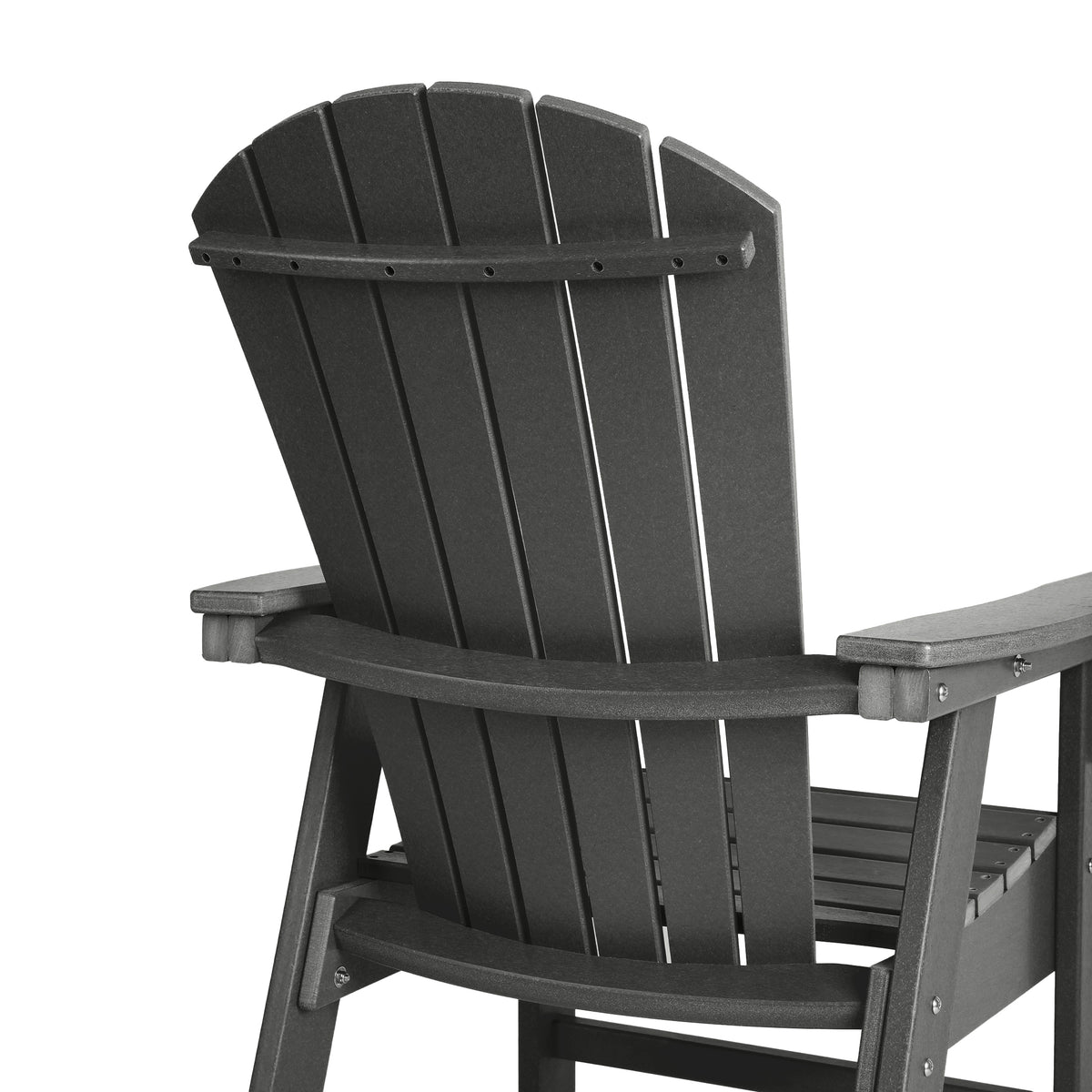 Dylan Outdoor Patio Shell-back Adirondack Dining Chair Weather Resistant