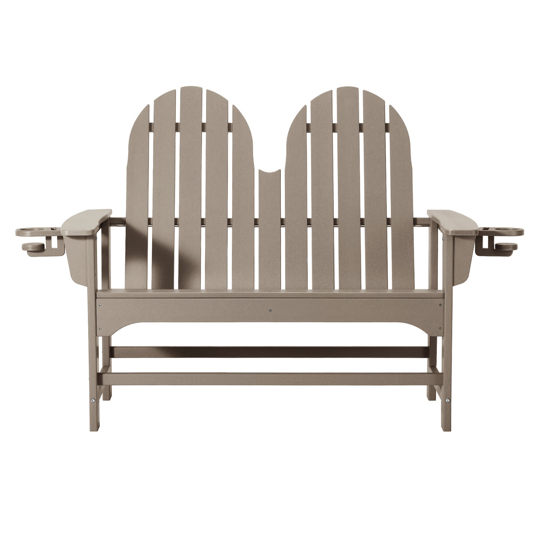 St. Augustine Outdoor Patio 49" HDPE Adirondack Garden Bench