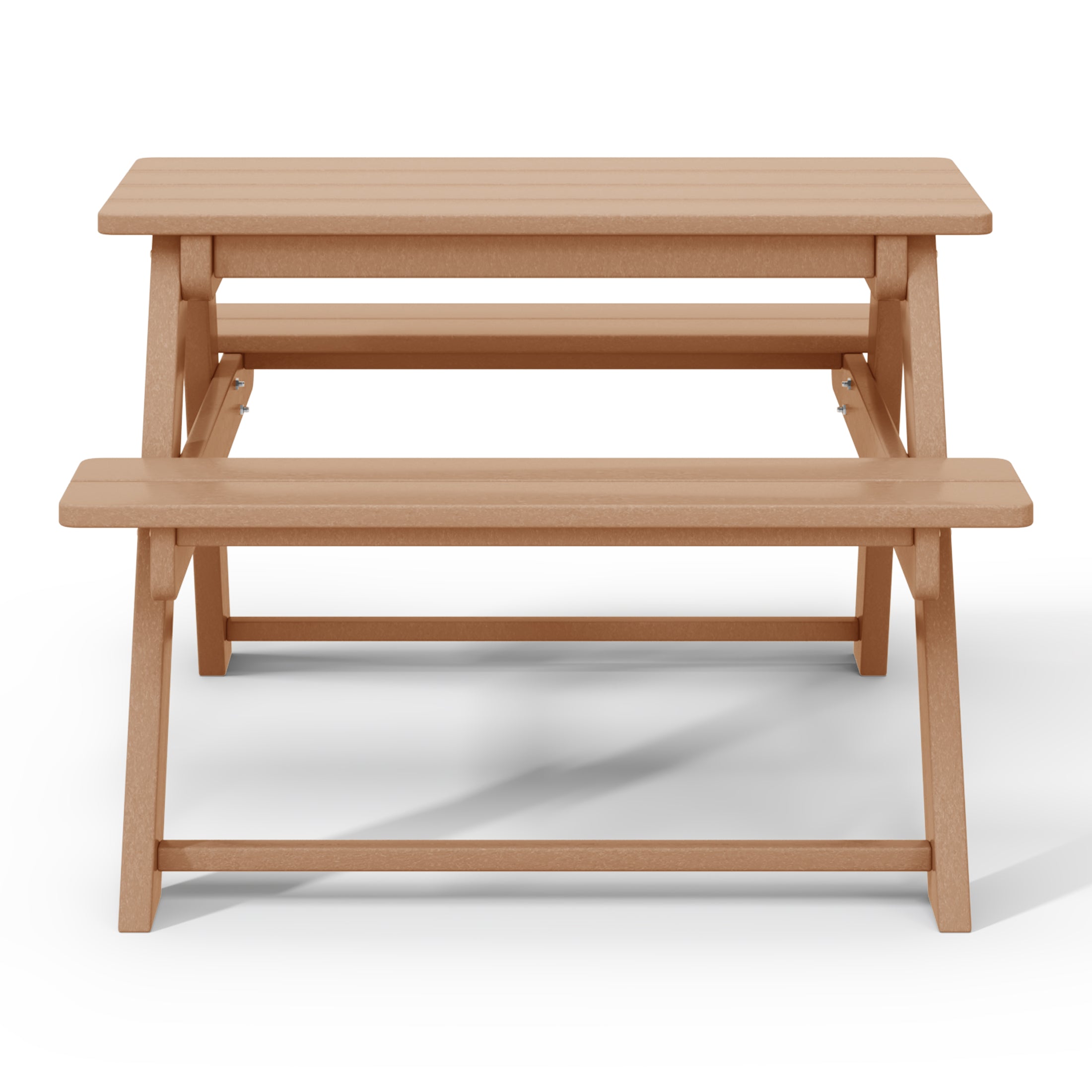 Malibu Outdoor Patio Kids HDPE Plastic Picnic Bench Table