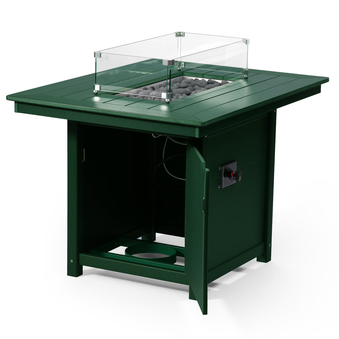 Helios 46" Modern Outdoor Patio Gas Propane Rectangular Fire Pit Table