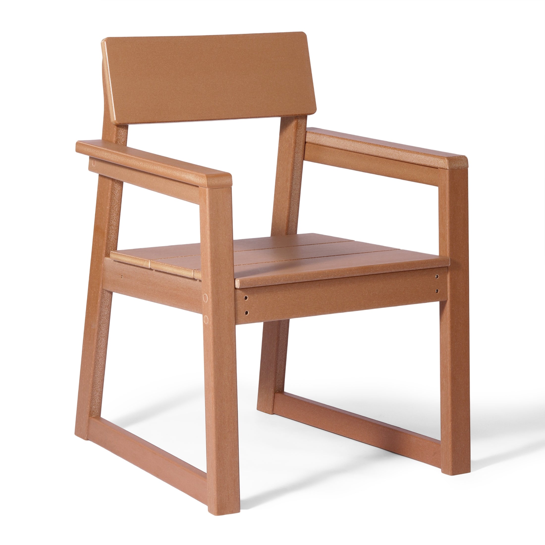 Paloma Modern HDPE Outdoor Patio Dining Arm Chairs (Set of 2)