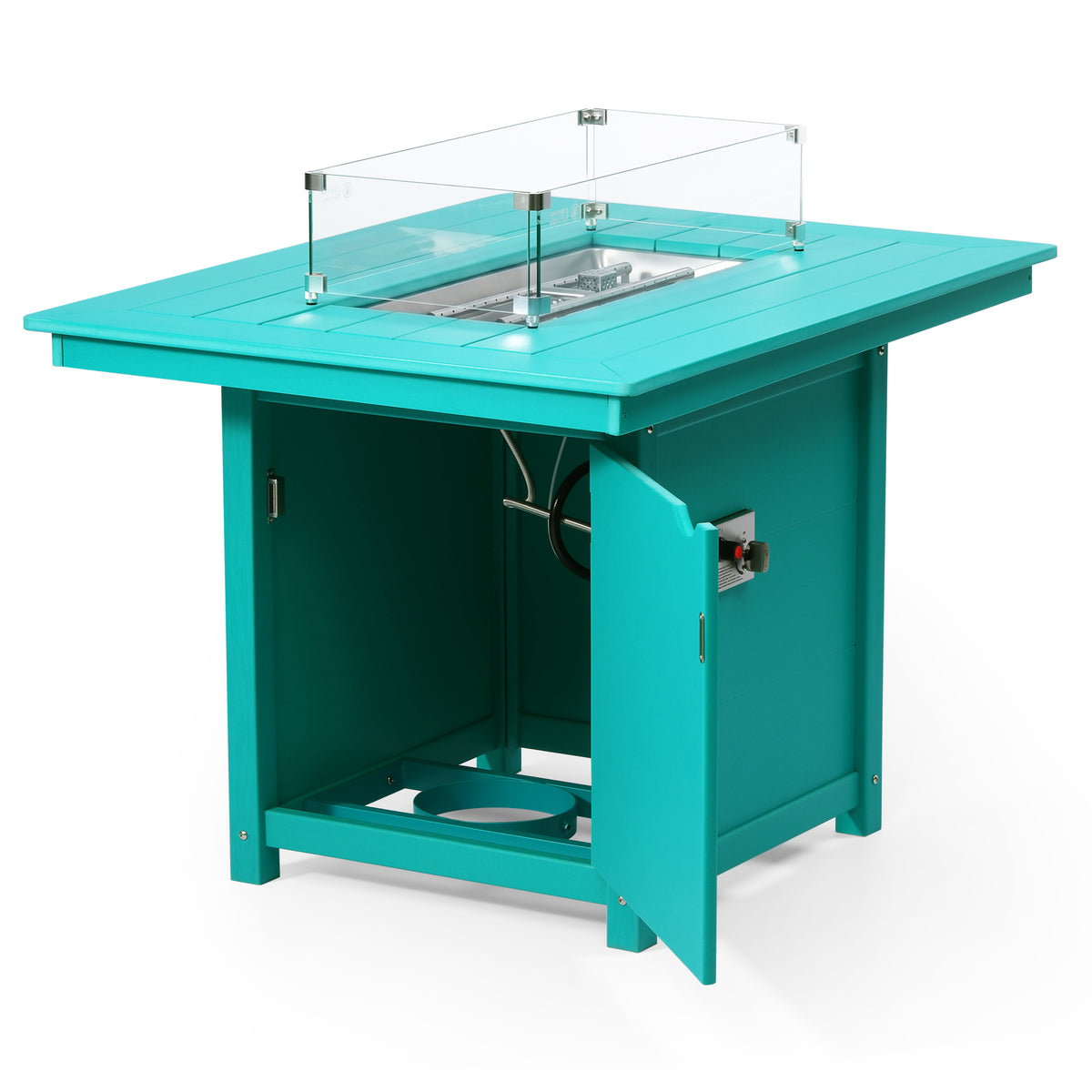 Helios 46" Modern Outdoor Patio Gas Propane Rectangular Fire Pit Table