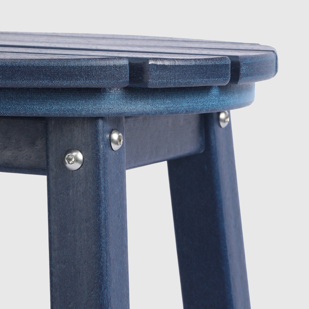 Malibu 24" HDPE Outdoor Patio Round Counter Height Bar Stool