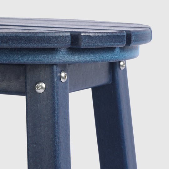 Malibu 24" HDPE Outdoor Patio Round Counter Height Bar Stool
