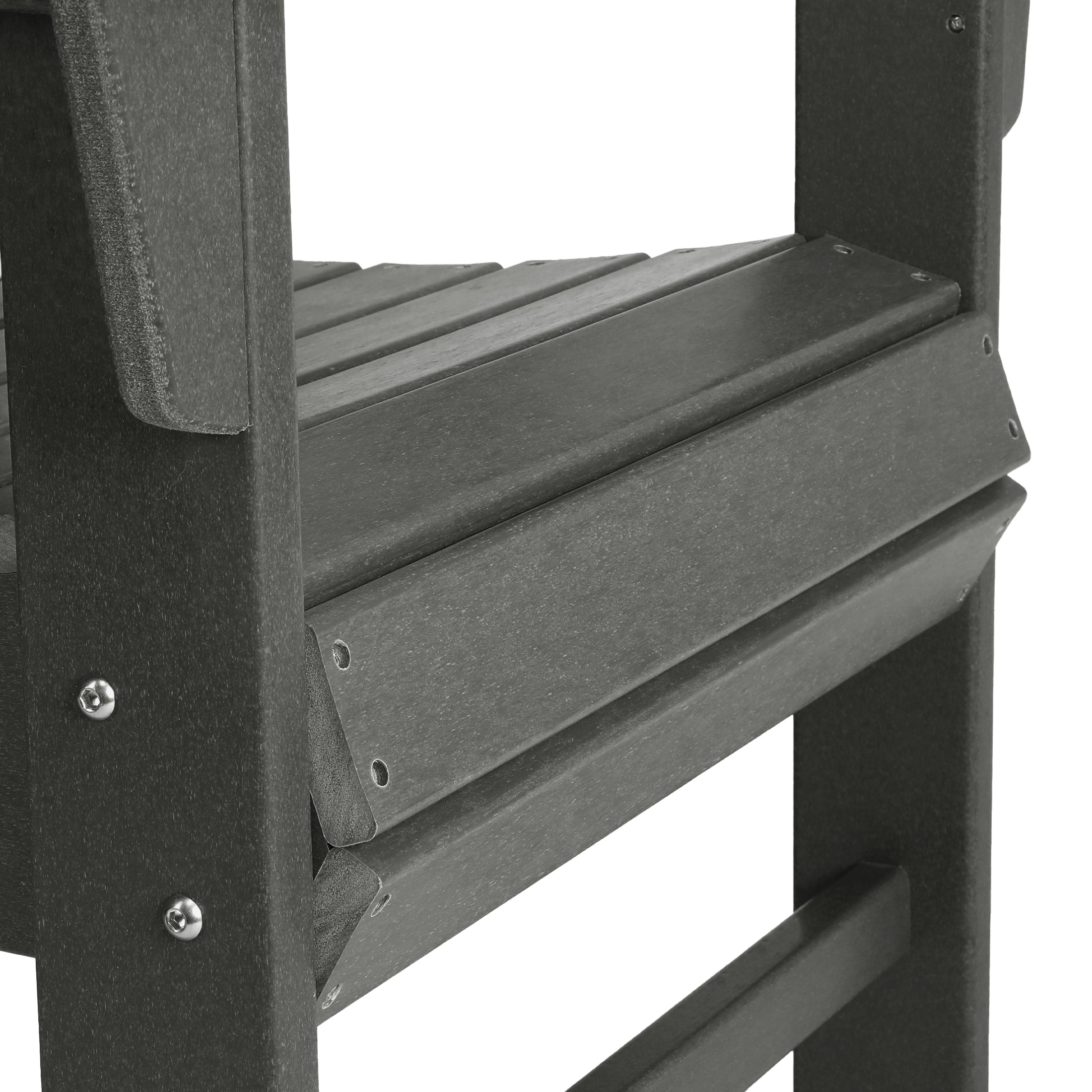 Ashore Outdoor Patio HDPE Plastic Modern Adirondack Dining Chairs (Set of 2)