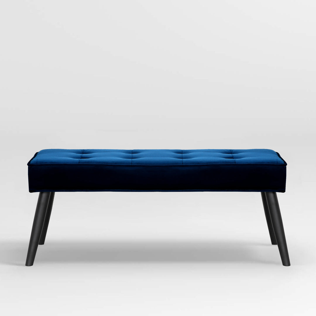 Wordford Button Tufted Velvet Upholstered Accent Bench