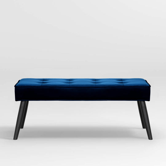 Wordford Button Tufted Velvet Upholstered Accent Bench