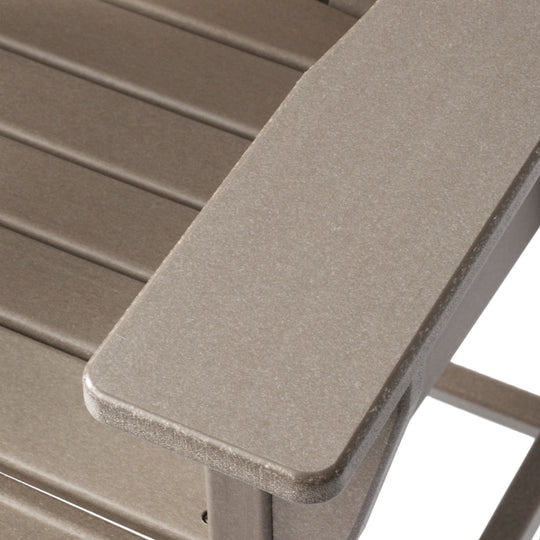 Malibu Outdoor HDPE  Tall Adirondack Counter Height Bar Chair With Cup Holder
