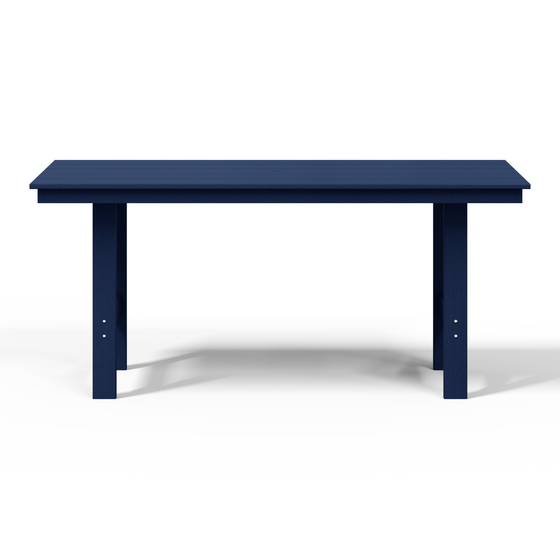 Ashore Outdoor Modern HDPE 66" Wide Rectangle Patio Dining Table for 6