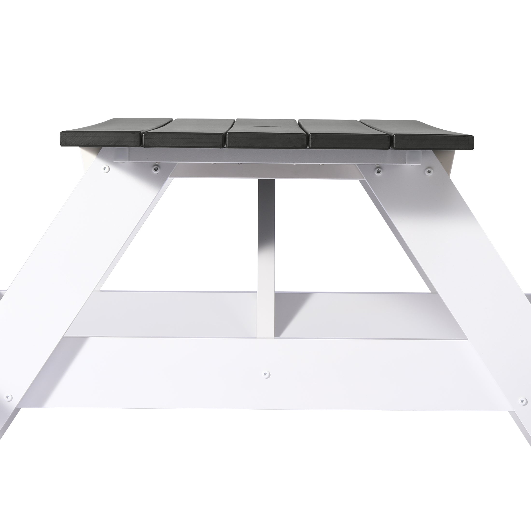 Greenville Outdoor 70" HDPE Plastic Picnic Table Bench With Umbrella Hole