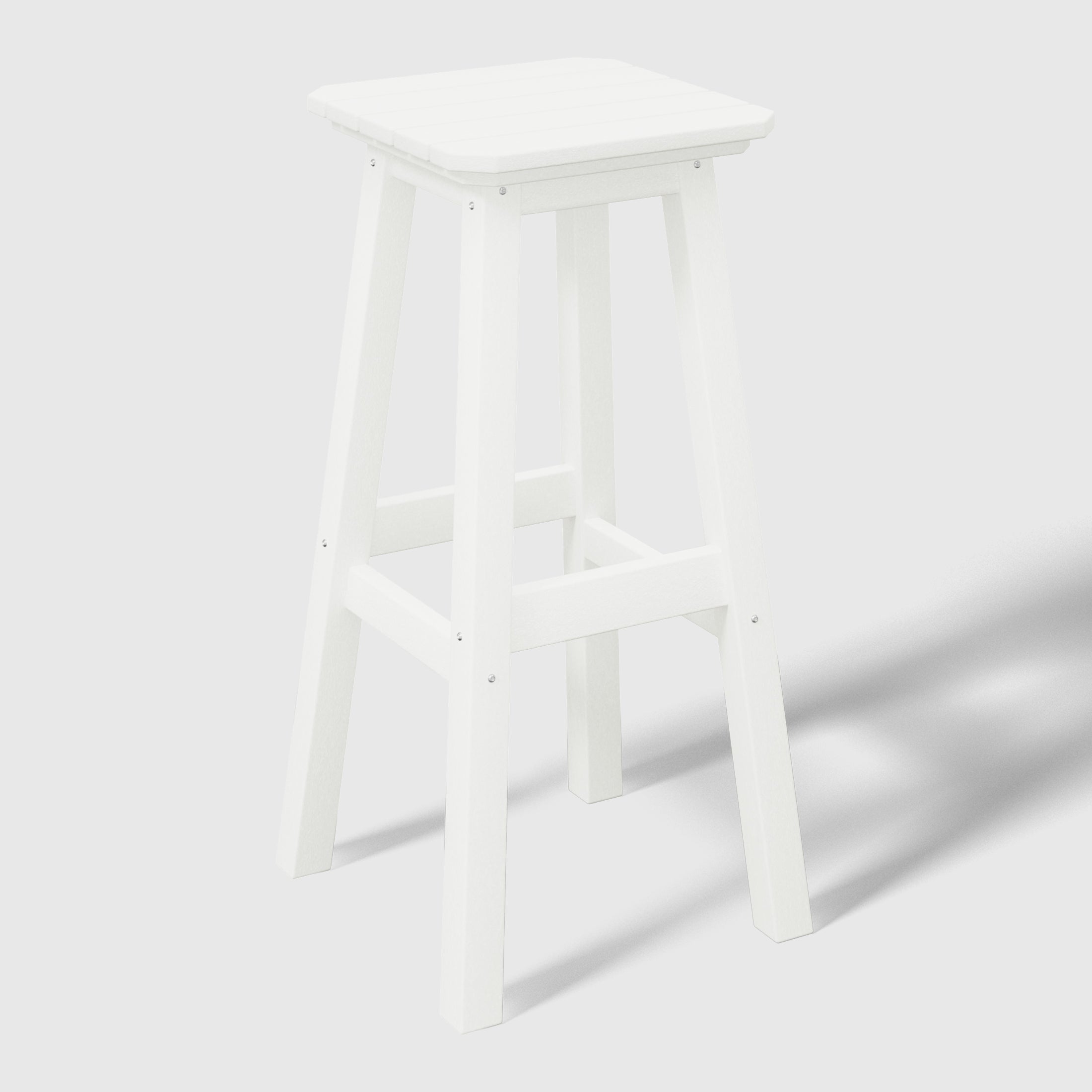 Malibu 29" HDPE Outdoor Patio Square Bar Stools (Set of 2)