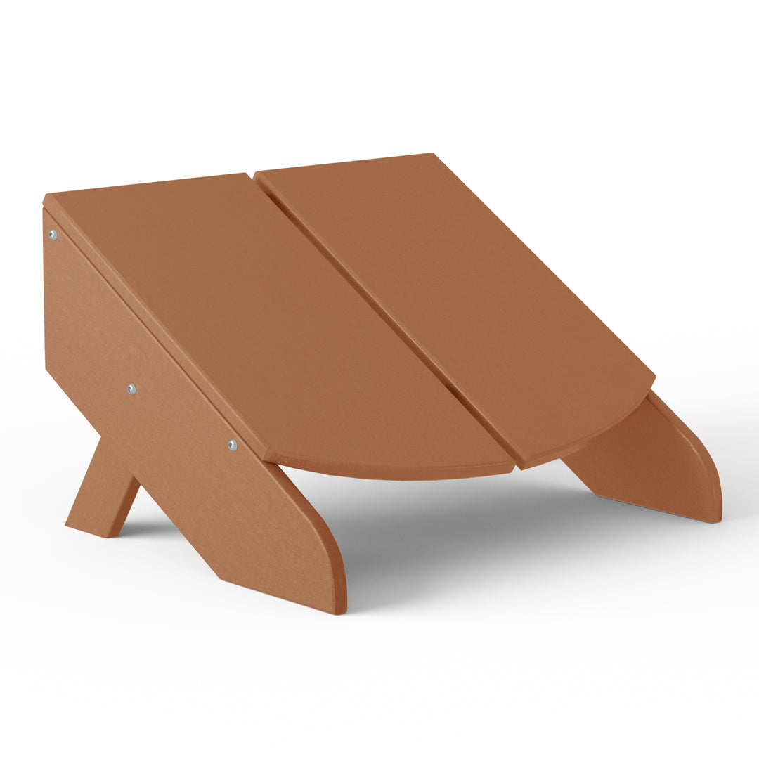 Riviera Modern HDPE Plastic Folding Patio Adirondack Ottoman