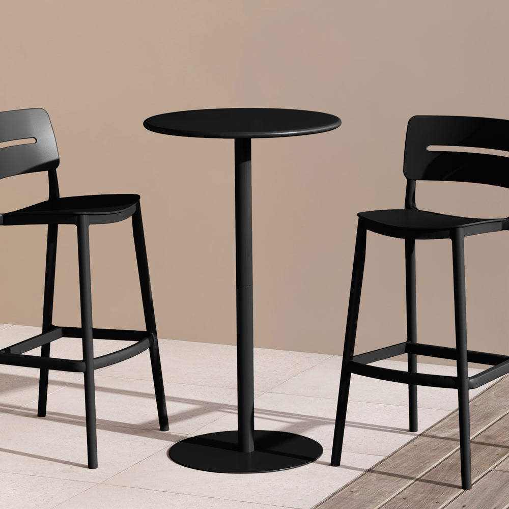Playa 41.25" Adjustable Metal Round Bar Height Table