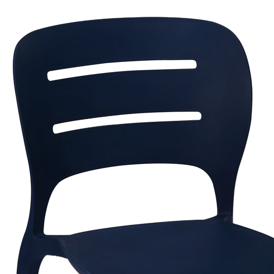 Playa Outdoor Modern Stackable Plastic Patio Dining Side Chairs (Set of 2)