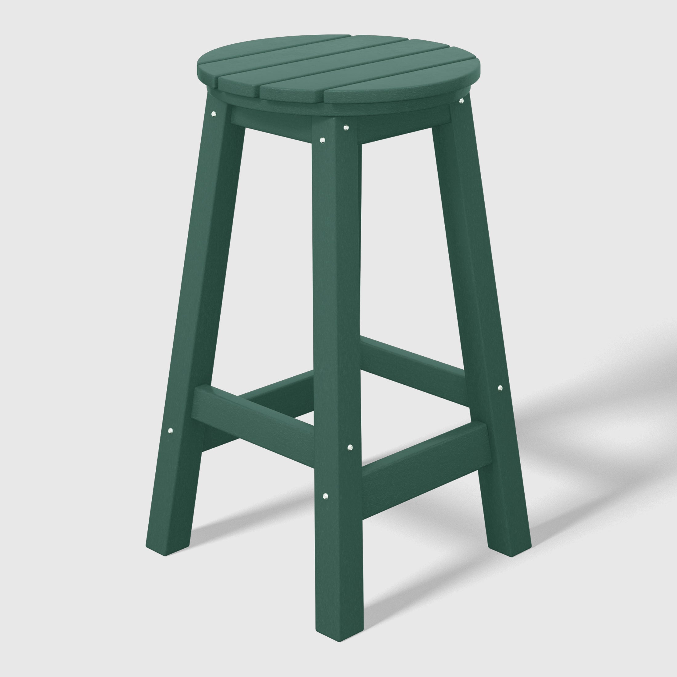Malibu 24" HDPE Outdoor Patio Round Counter Height Bar Stool