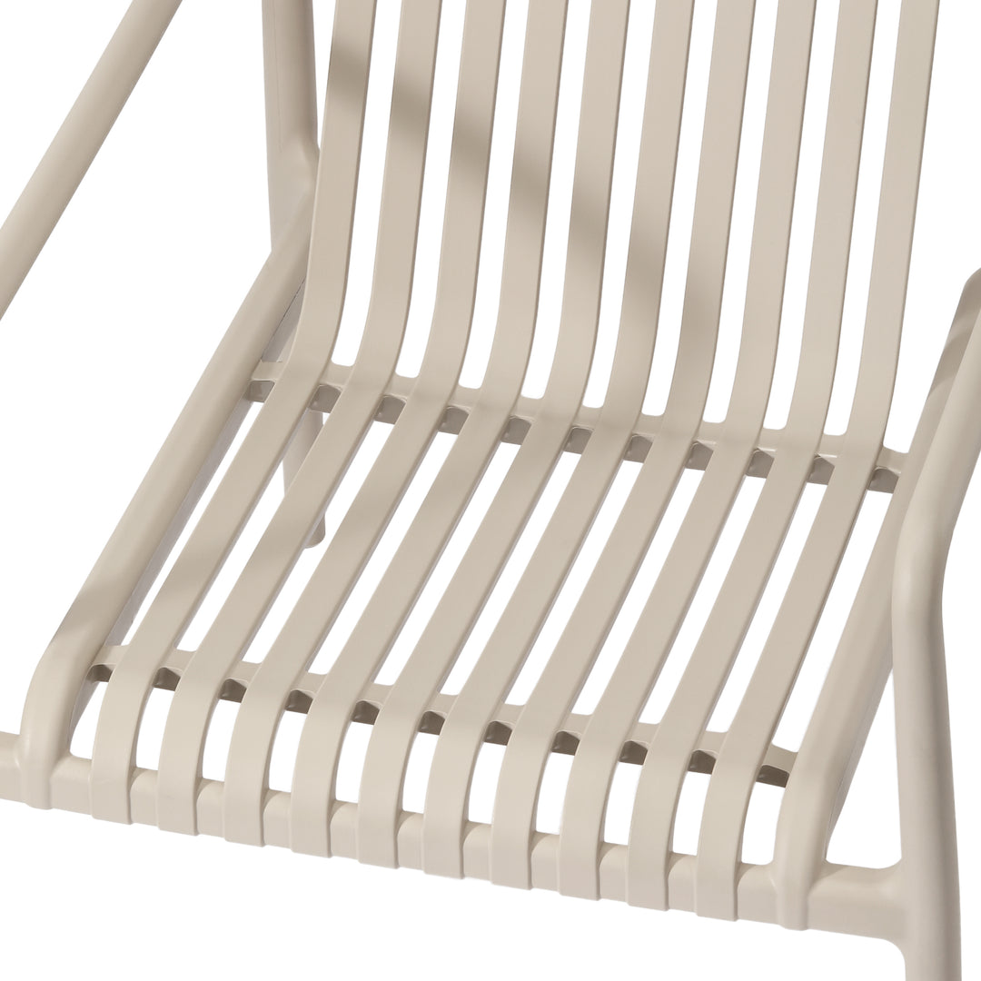 Playa Outdoor Modern Stackable Plastic Patio Club Armchairs (Set of 2)