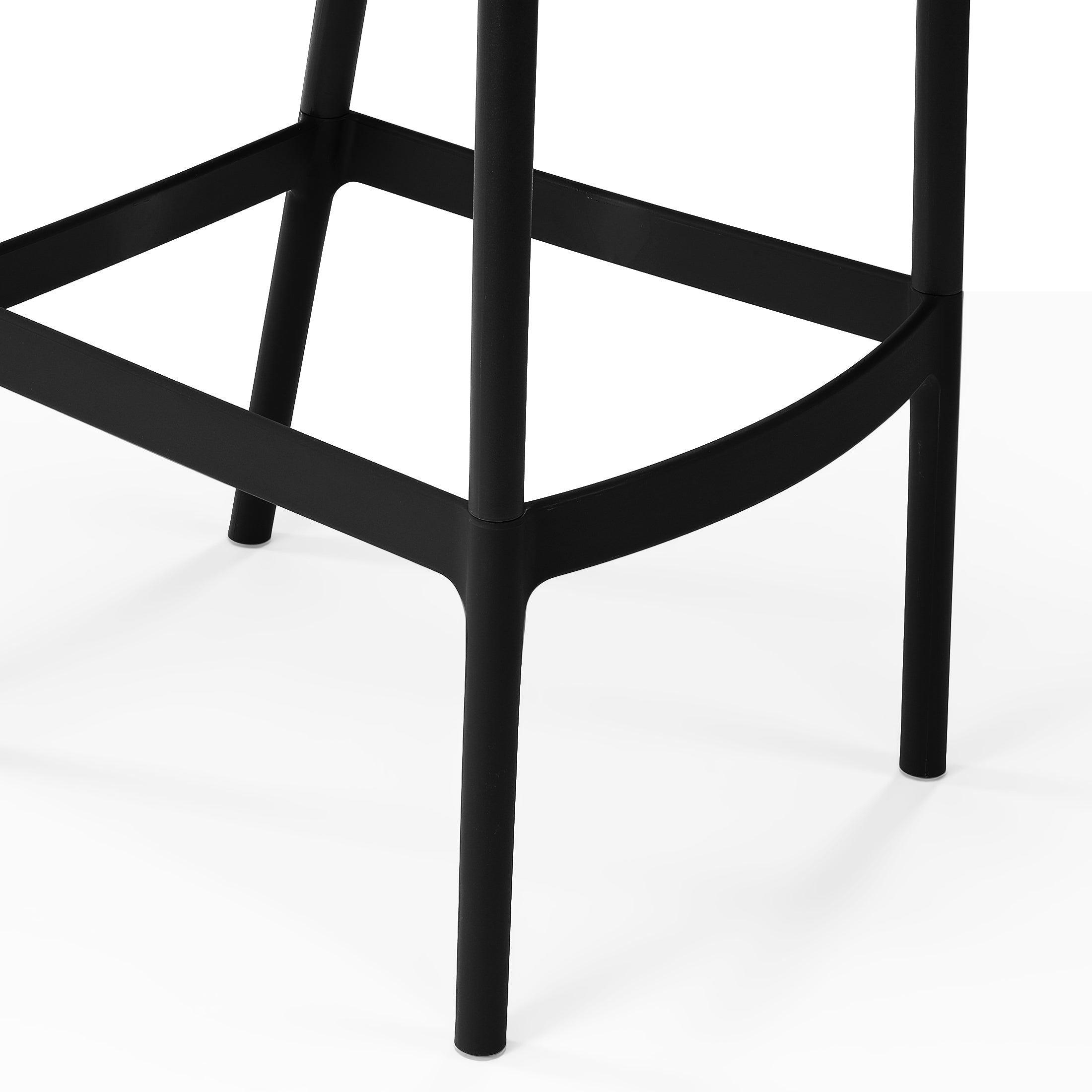 Playa 41.75" Outdoor Modern Polypropylene Plastic Patio Bar Height Stools (Set of 2)