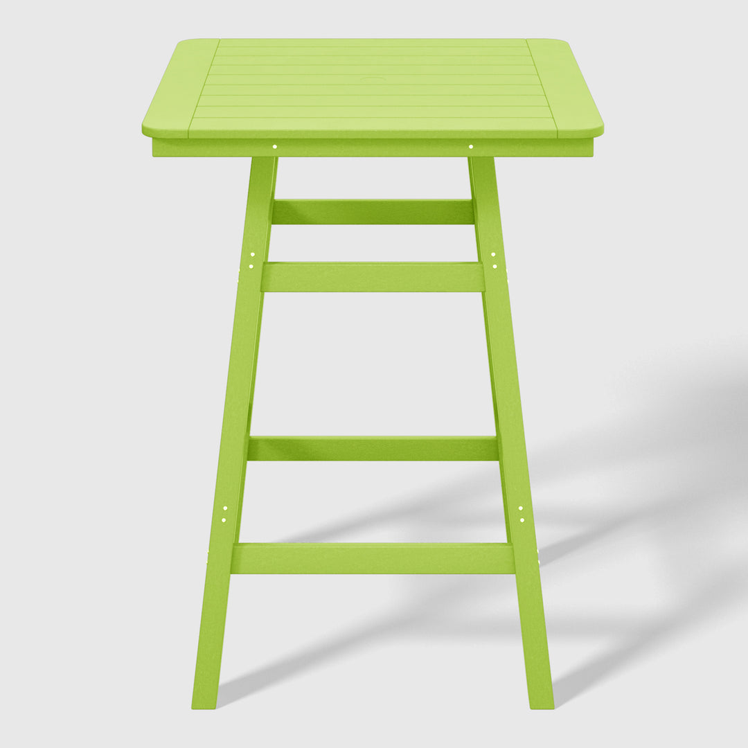 Malibu 5-Piece HDPE Outdoor Patio Dining Bar Bistro Table Set with Bar Stools