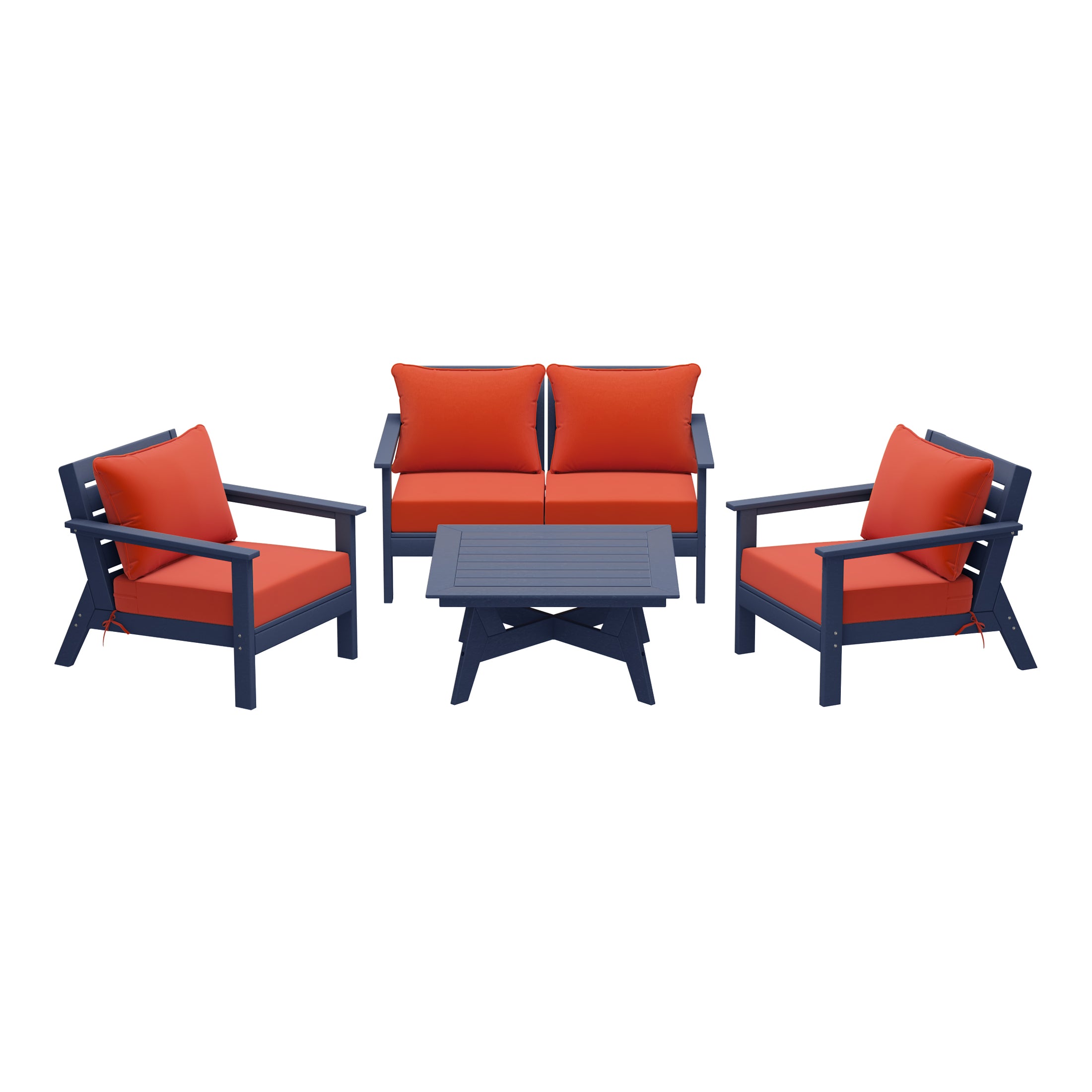 Avalon Outdoor 5-Piece Modular Sectional Patio Furniture Sofa Set