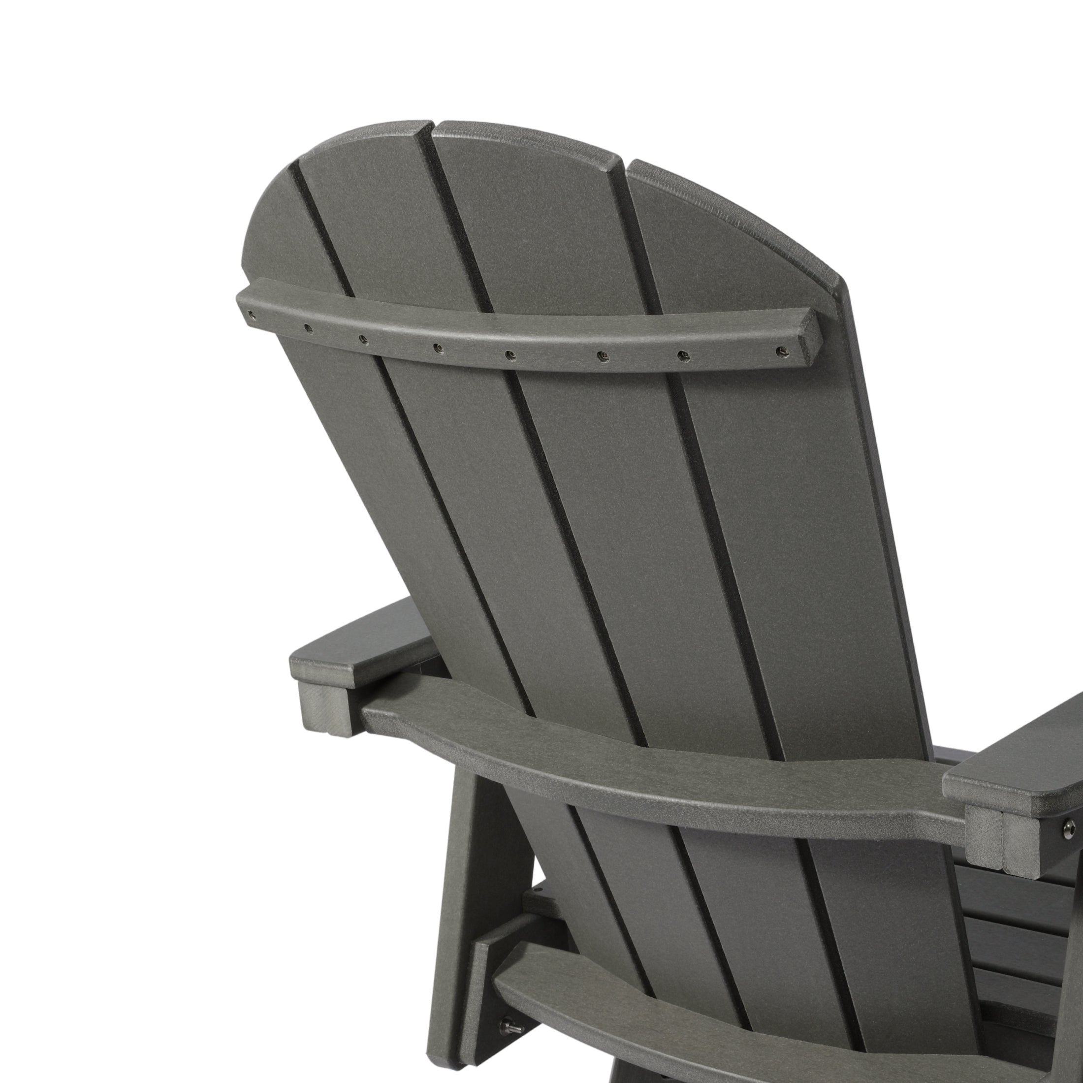 Malibu Outdoor HDPE  Tall Adirondack Counter Height Bar Chair With Cup Holder