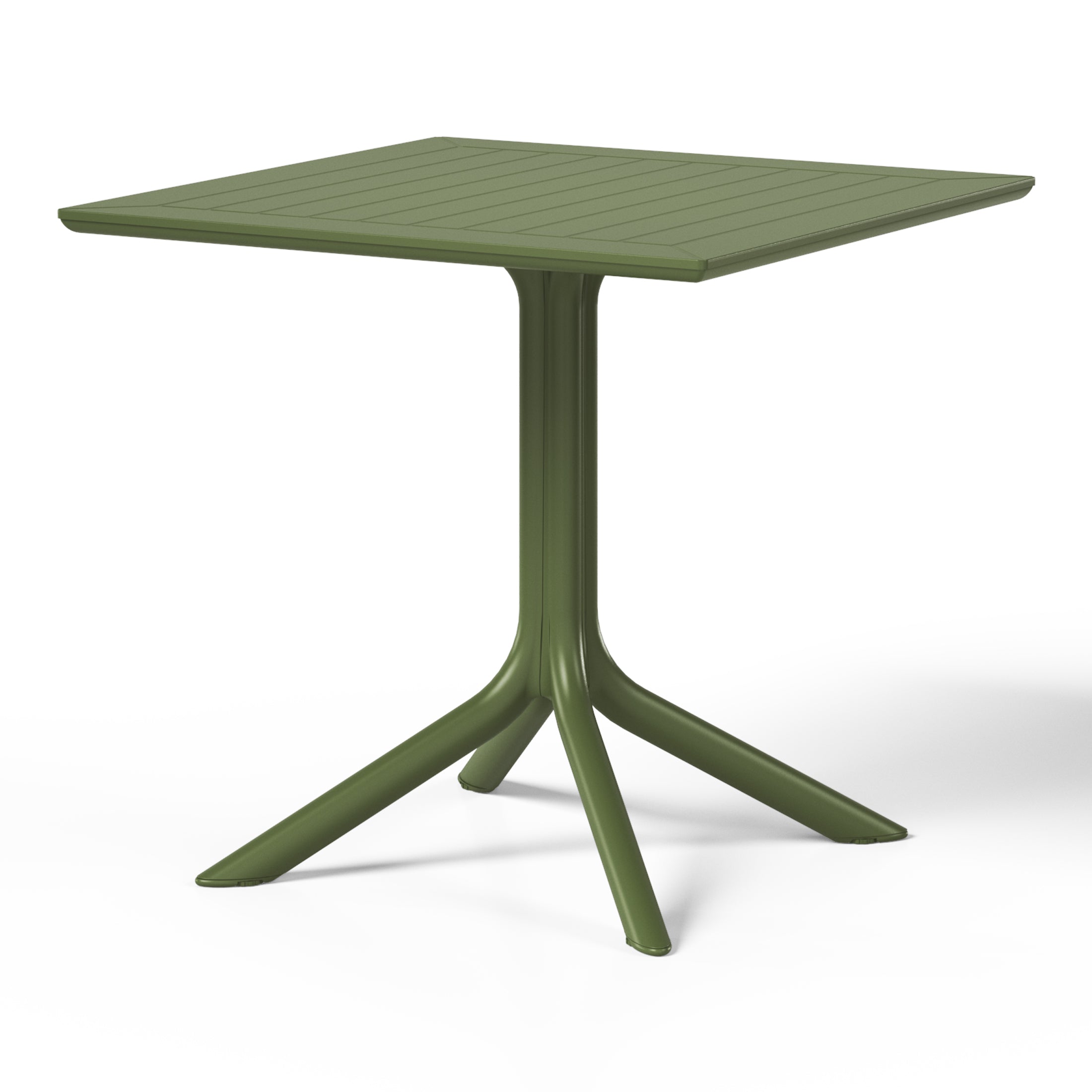 Playa Modern 5-Piece Resin Patio Dining Table Set with Stackable Patio Dining Chairs